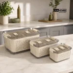 چیدمان منظم و تفکیک مواد غذایی با نظم دهنده یخچال و کابینت