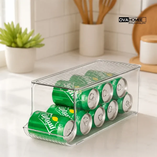 نظم دهنده قوطی لیمون نشکن درب‌دار برای یخچال