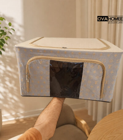 درب زیپی باکس لباس برزنتی فریم فلزی با دسترسی آسان به محتویات