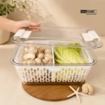 باکس نگهدارنده میوه و سبزیجات نیکا هوم کت مناسب نگهداری قارچ، سبزیجات و مواد غذایی روزمره