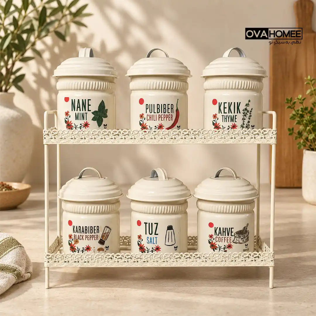 sunilex-6-piece-metal-spice-set-classic-cream.webp ست ۶ عددی جا ادویه فلزی سانیلکس با استند رنگ کرم کلاسیک